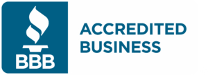 BBB Accredited Business logo with torch symbol