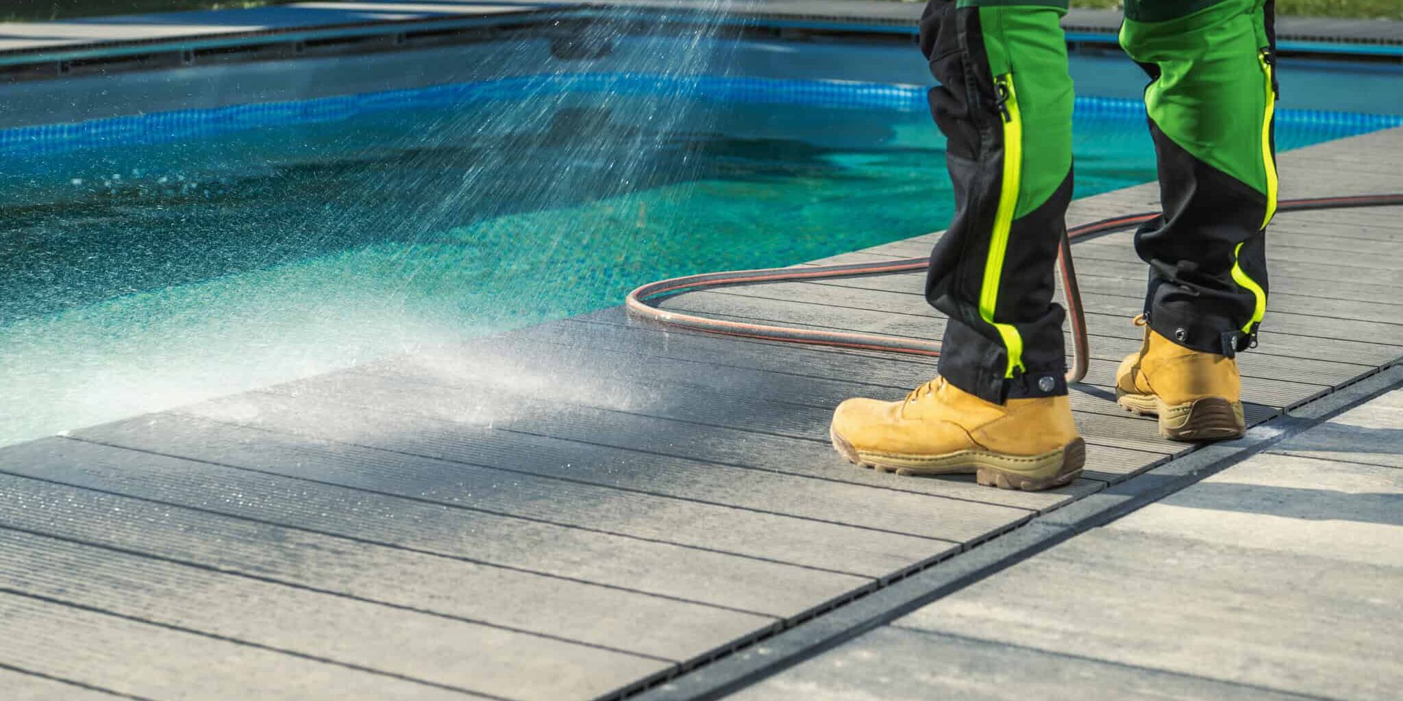 outdoor poolside cleaning using garden hose outdoor poolside cleaning using garden hose
